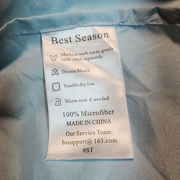 4 Piece Sheet Set Full Size Baby Blue - Picture 7 of 8